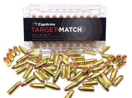 CAPARMS M009N115B 9MM  115 MATCH 50-20