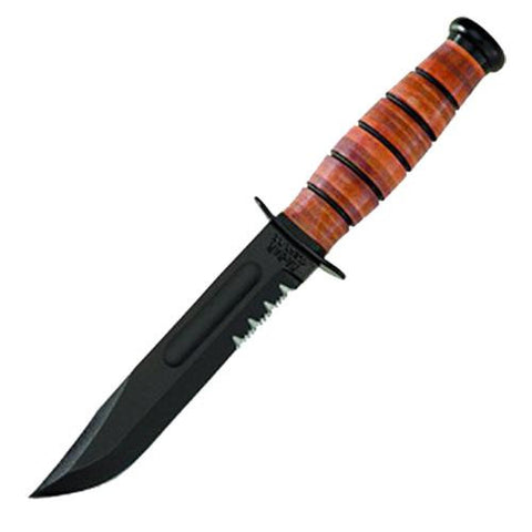 KABAR 1252   USMC SHORT LTHR HNDL SER