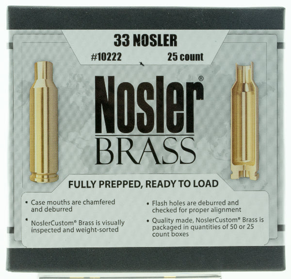 NOS 10222 CUSTOM BRASS 33 NOSLER    25