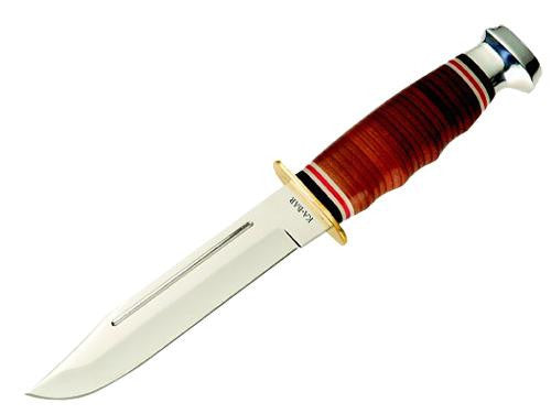 KABAR 1235   MARINE HUNTER LEATHER HND