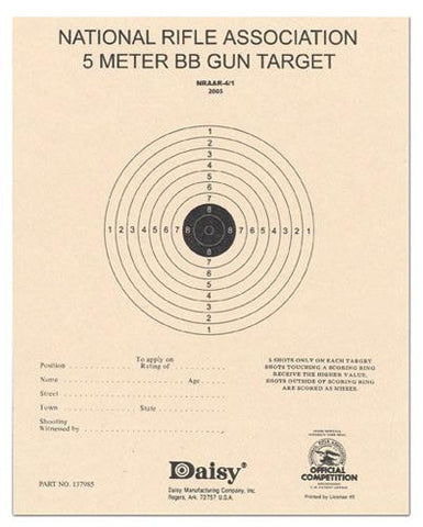 DAISY 990408-810 5-METER AGUN TGT 50PK