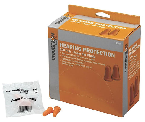 CHAMP 40959 FOAM EAR PLUGS       100PR