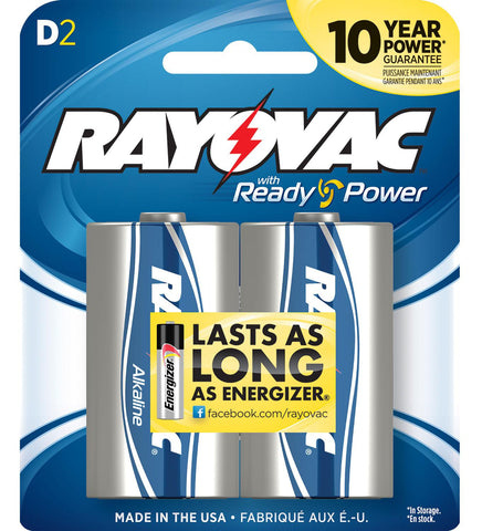 RAY 813-2F    ALK D   CARD BATTERY 2PK