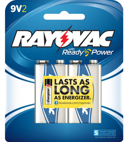 RAY A1604-2F  ALK 9V  CARD BATTERY 2PK