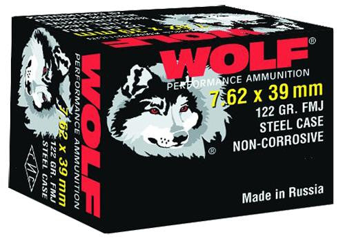 WOLF 762BFMJ   7.62X39 FMJ BI 123 1000