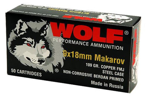 WOLF 918FMJ    9X18MAK FMJ CP 100 1000