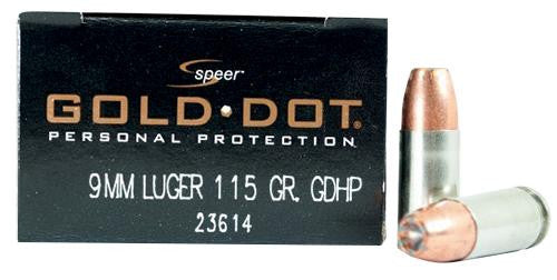 SPEER 23614 GLDDOT 9MM  115GDHP  20-25