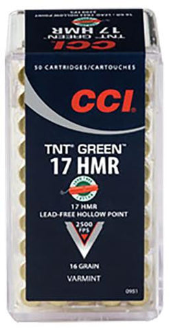 CCI 951   17HMR 16GR  TNT GREEN  50-40