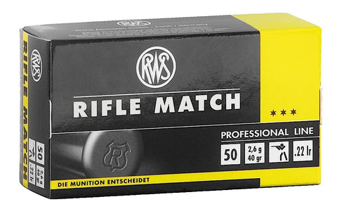 RWS 2134225 22LR RIFLE MATCH 40GR   50