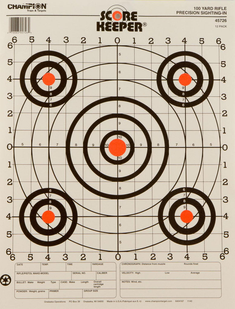 CHAMP 45726 100YD RIFLE SIGHT IN