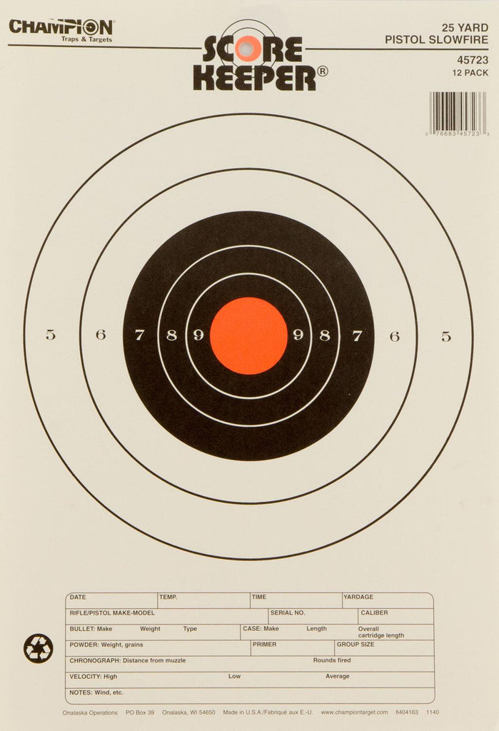 CHAMP 45723 25YD PISTOL SLOWFIRE