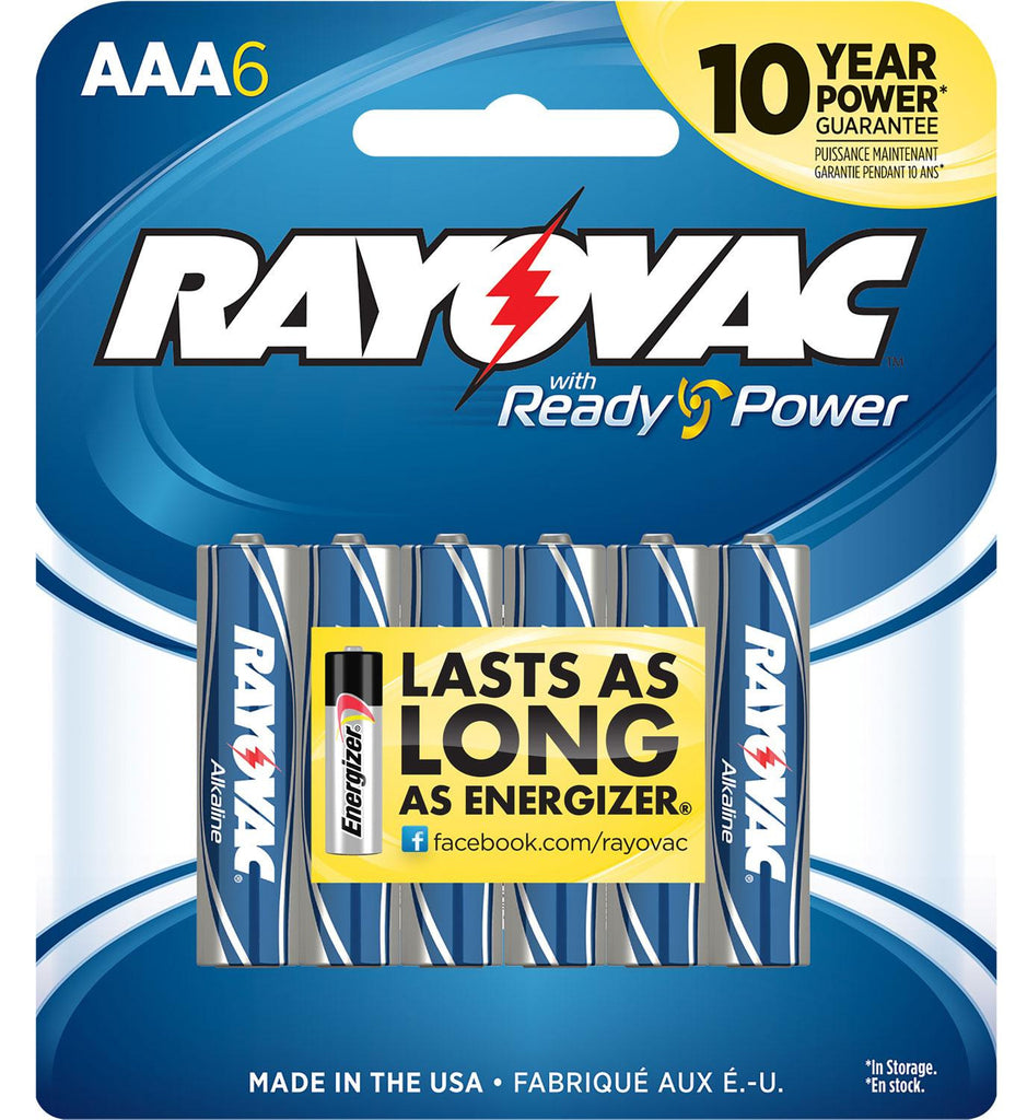 RAY 824-6F    ALK AAA CARD BATTERY 6PK