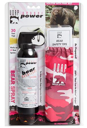 UDAP 12PINK BEAR SPRAY 225G PINK HLSTR